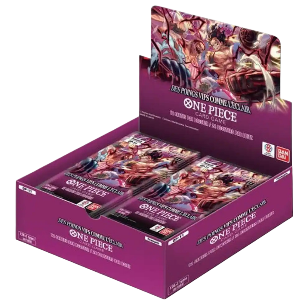 One Piece Card Game : OP11 – Des Poings Vifs comme l’Éclair – Booster Display FR (24 Packs)