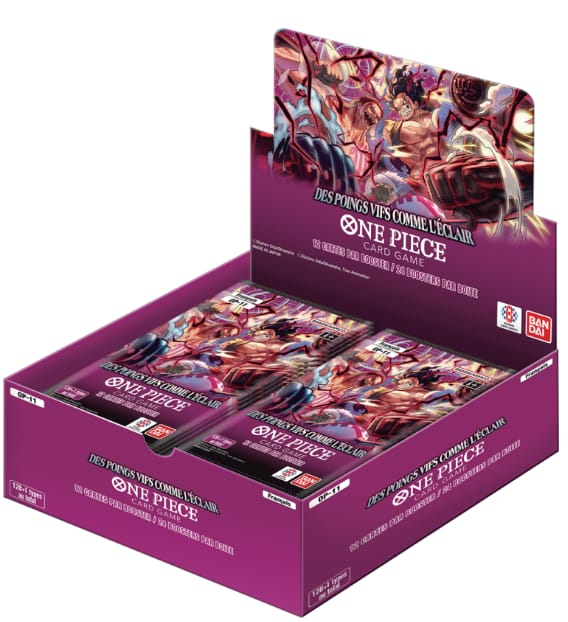 One Piece Card Game : OP11 – Des Poings Vifs comme l’Éclair – Booster Display FR (24 Packs)