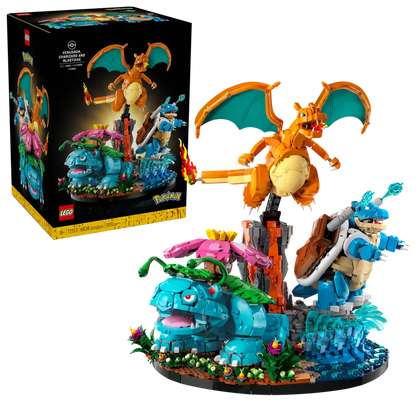 Venusaur, Charizard, and Blastoise